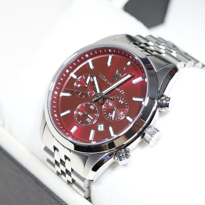 Maserati Attrazione Red Dial Chronograph Men's Watch R885315104