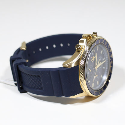 Maserati Sfida Blue Dial Gold Tone Men's Chronograph Watch R8871640004