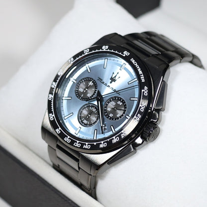 Maserati Velocita Men's Blue Dial Stainless Steel Chronograph Watch R8873652004