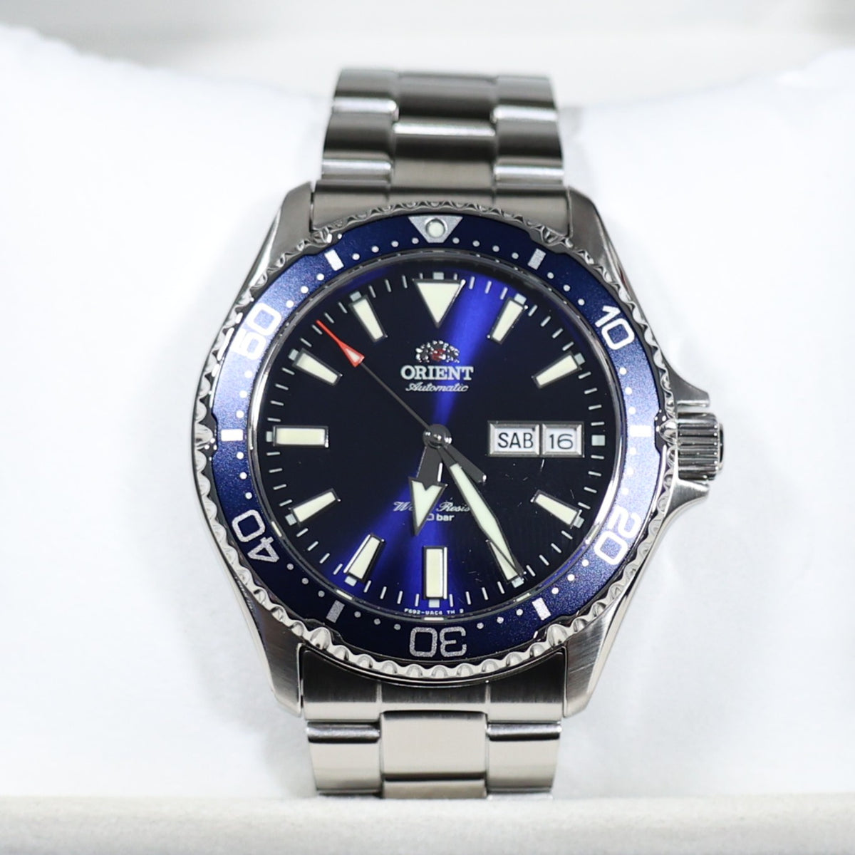 Orient Kamasu Stainless Steel Automatic Blue Dial Diver Mens Watch RA-AA002L39B