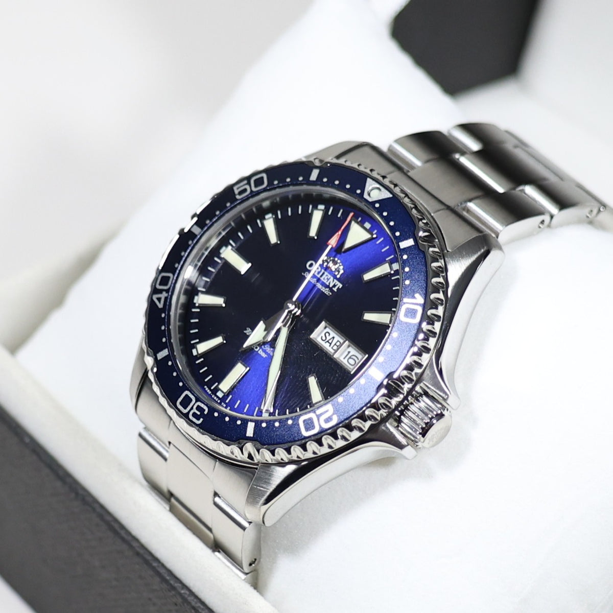 Orient Kamasu Stainless Steel Automatic Blue Dial Diver Mens Watch RA-AA002L39B