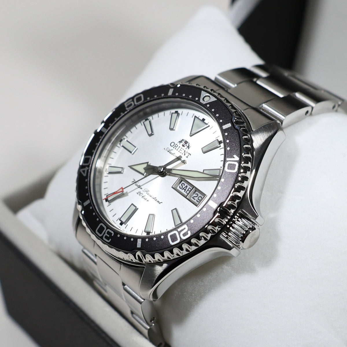 Orient Mako Stainless Steel Silver Dial Diver Men's Watch RA-AA0825S