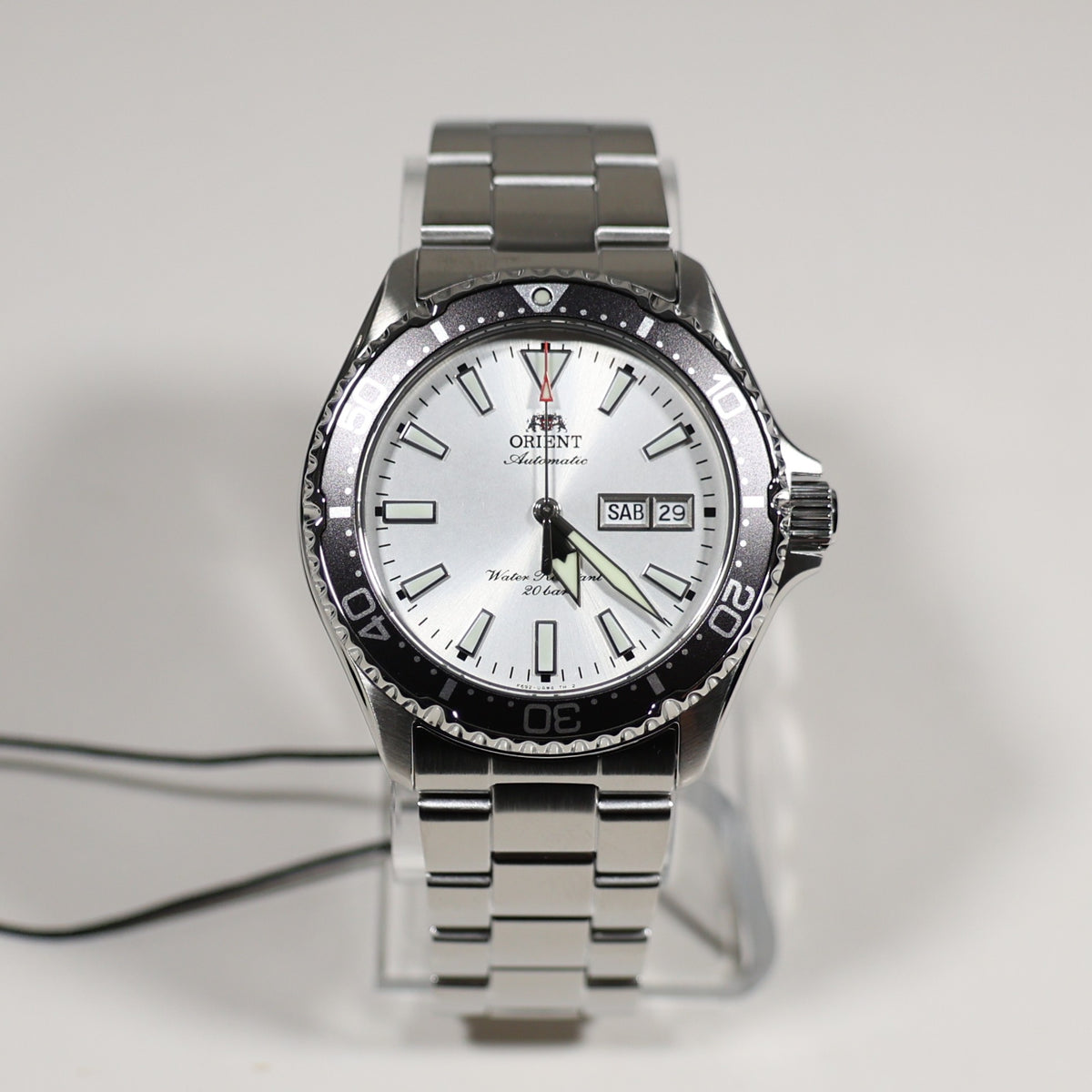 Orient Mako Stainless Steel Silver Dial Diver Men's Watch RA-AA0825S