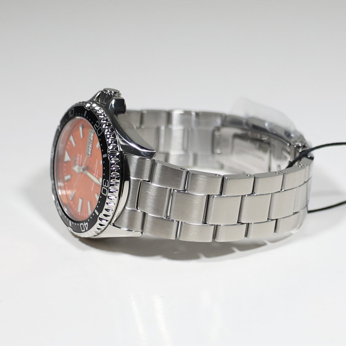 Orient Mako Stainless Steel Orange Dial Diver Men's Watch RA-AA0826Y