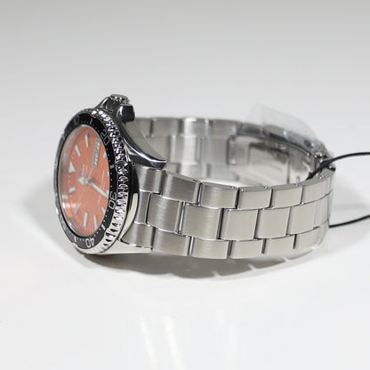 Orient Mako Stainless Steel Orange Dial Diver Men's Watch RA-AA0826Y