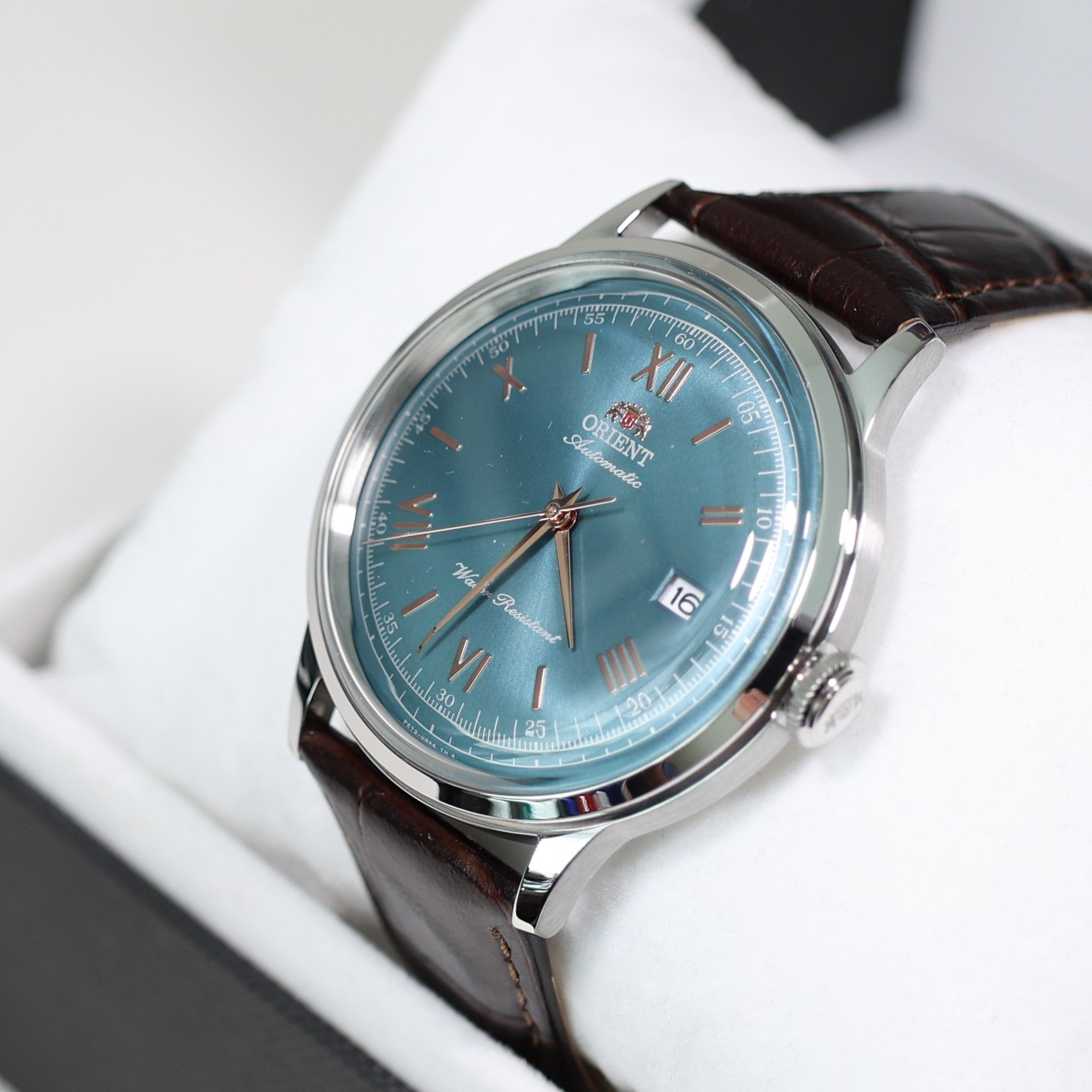Orient Automatic Green Dial Classic Men's Leather Strap Watch RA-AC0023E