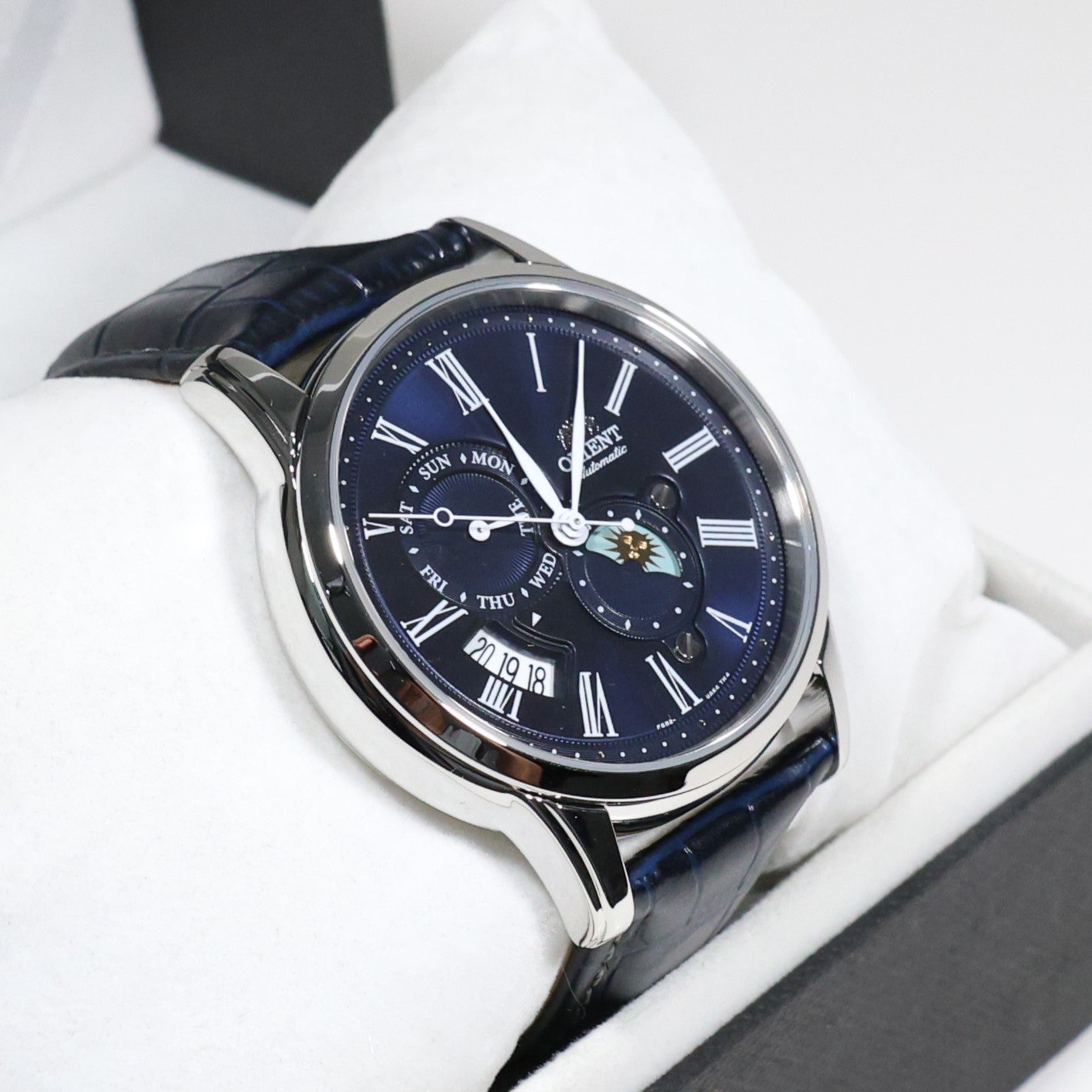 Orient Sun And Moon Blue Dial Automatic Men's Watch RA-AK0011D30D