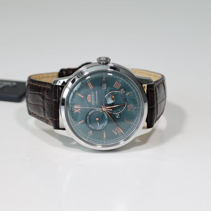Orient Automatic Sun and Moon Green Dial Men's Watch RA-AK0805E