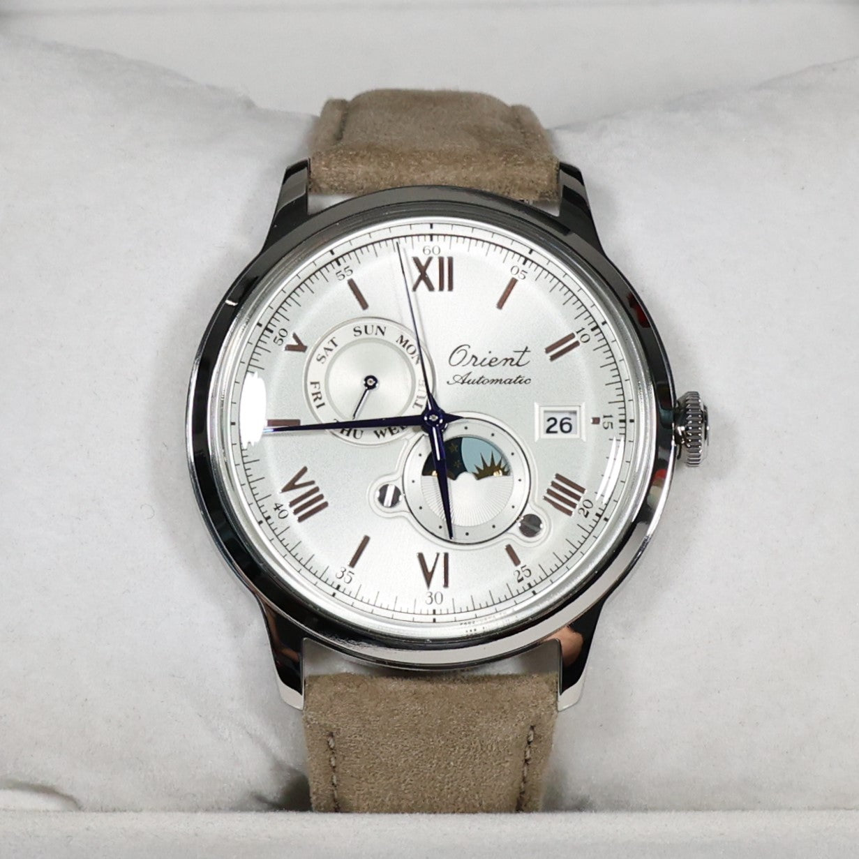 Orient Bambino 75th Anniversary Limited Edition Sun And Moon RA-AK0808S