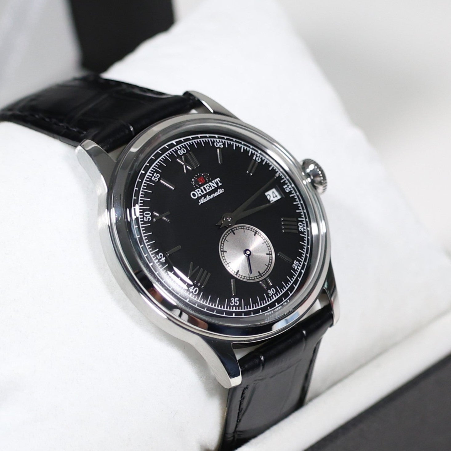 Orient Classic 38mm Black Dial Seconds Hand Automatic Watch RA-AP0101B