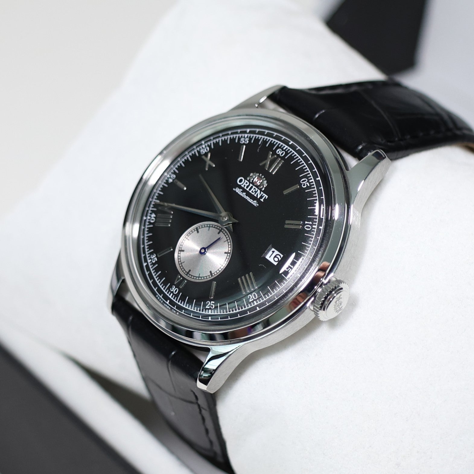 Orient Classic 38mm Black Dial Seconds Hand Automatic Watch RA-AP0101B