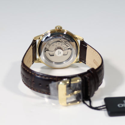 Orient Classic 38mm Gold Tone Seconds Hand Automatic Watch RA-AP0106S