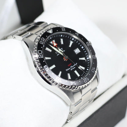 Orient Mako GMT Black Dial Stainless Steel Men's Watch RA-BC0001B