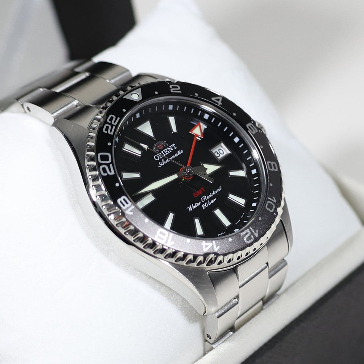 Orient Mako GMT Black Dial Stainless Steel Men's Watch RA-BC0001B - Chronobuy