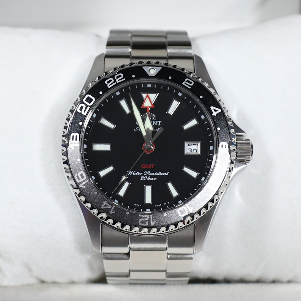 Orient Mako GMT Black Dial Stainless Steel Men's Watch RA-BC0001B