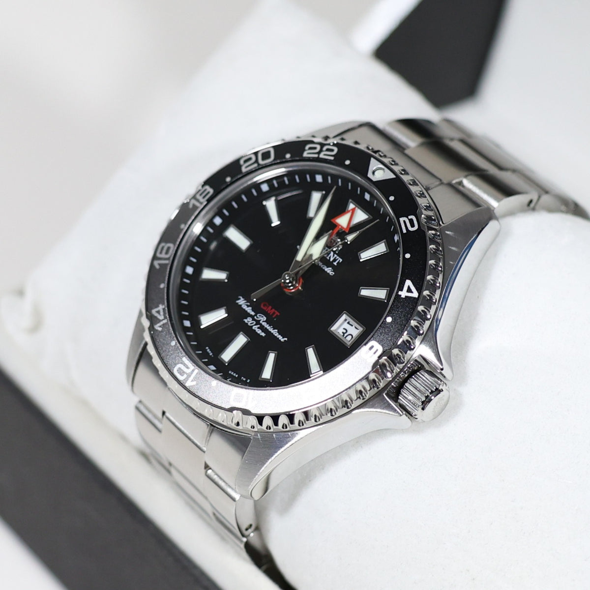 Orient Mako GMT Black Dial Stainless Steel Men's Watch RA-BC0001B
