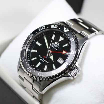 Orient Mako GMT Black Dial Stainless Steel Men's Watch RA-BC0001B - Chronobuy
