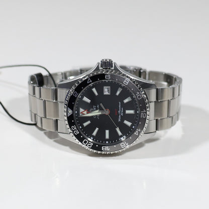 Orient Mako GMT Black Dial Stainless Steel Men's Watch RA-BC0001B