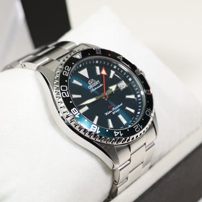 Orient Mako GMT Green Dial Stainless Steel Men's Watch RA-BC0002E