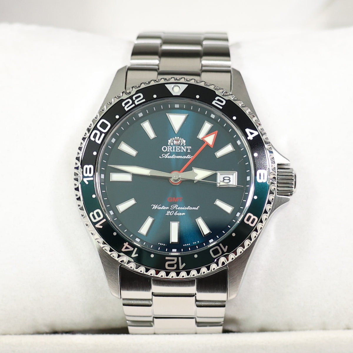 Orient Mako GMT Green Dial Stainless Steel Men's Watch RA-BC0002E