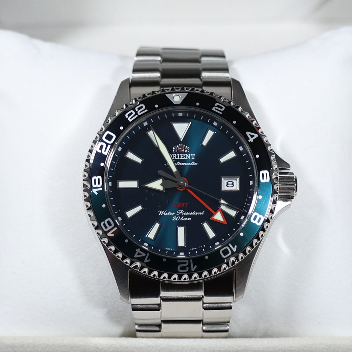 Orient Mako GMT Green Dial Stainless Steel Men's Watch RA-BC0002E - Chronobuy