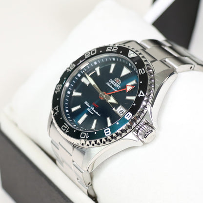 Orient Mako GMT Green Dial Stainless Steel Men's Watch RA-BC0002E