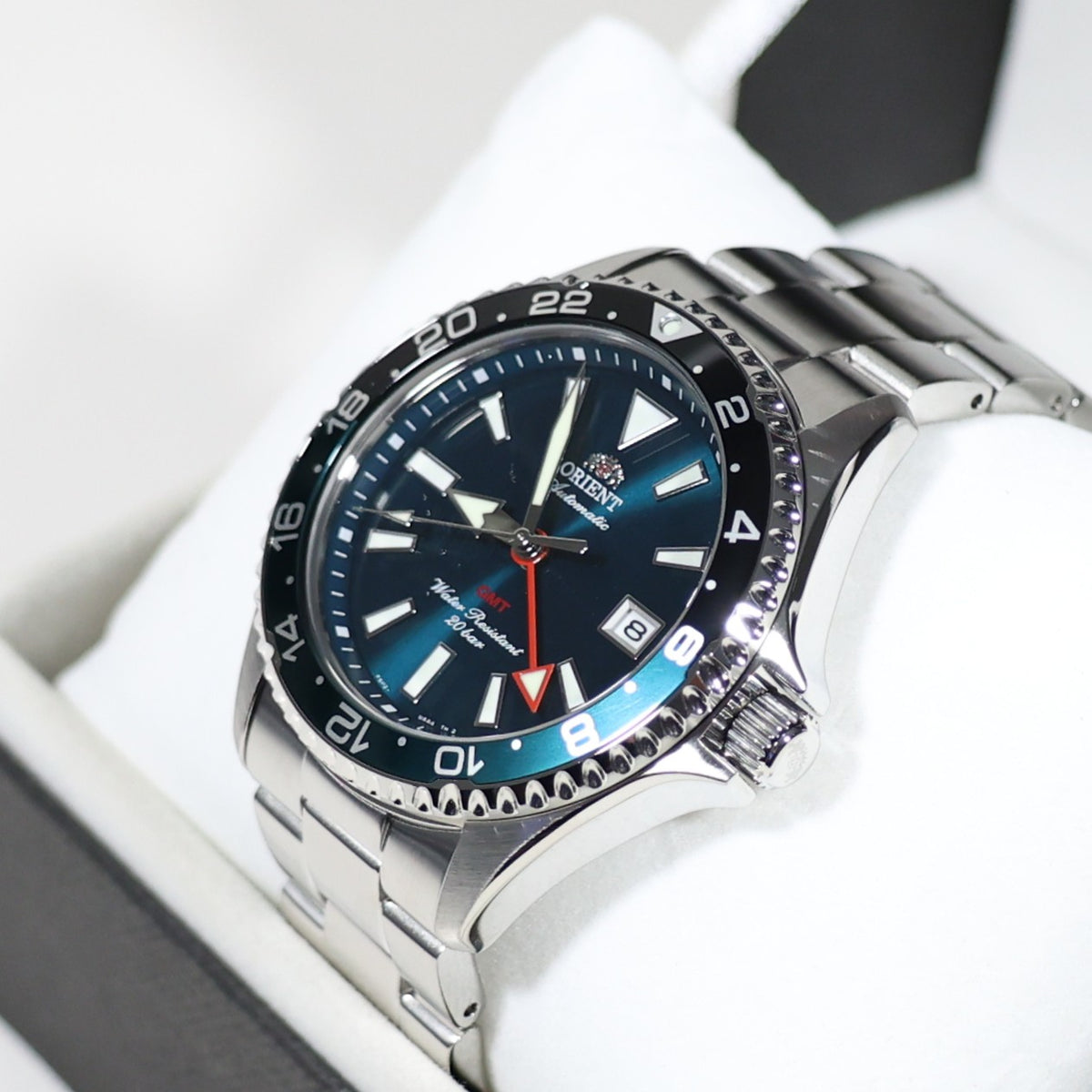 Orient Mako GMT Green Dial Stainless Steel Men's Watch RA-BC0002E - Chronobuy