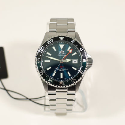 Orient Mako GMT Green Dial Stainless Steel Men's Watch RA-BC0002E