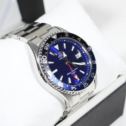 Orient Mako GMT Blue Dial Stainless Steel Men's Watch RA-BC0003L