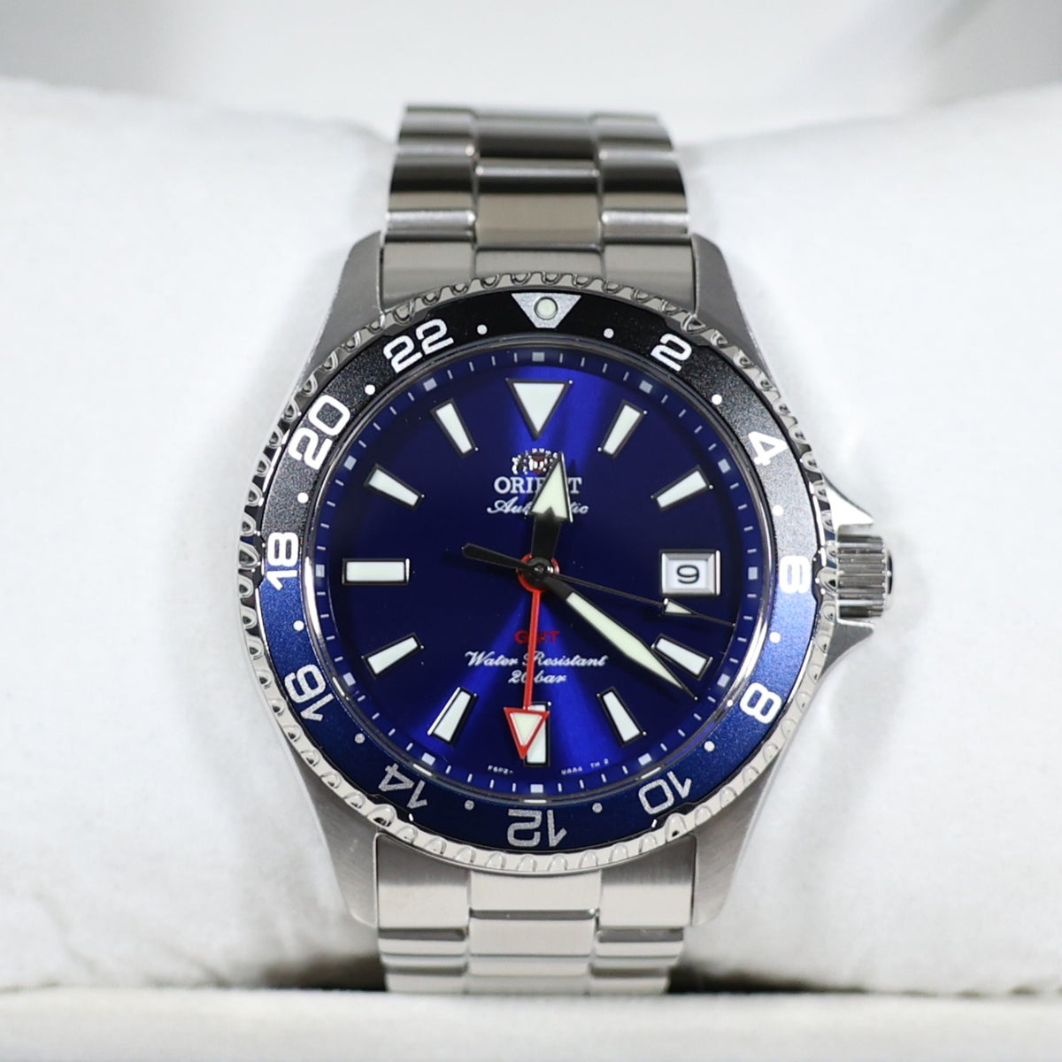 Orient Mako GMT Blue Dial Stainless Steel Men's Watch RA-BC0003L