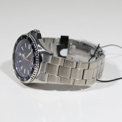 Orient Mako GMT Blue Dial Stainless Steel Men's Watch RA-BC0003L