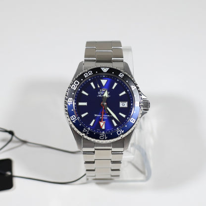 Orient Mako GMT Blue Dial Stainless Steel Men's Watch RA-BC0003L