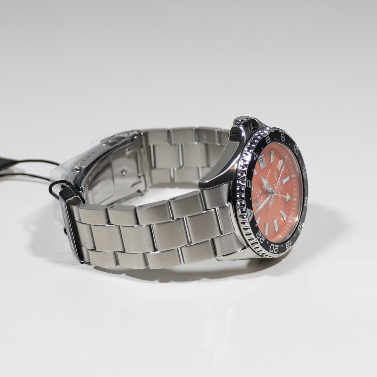 Orient Mako GMT Orange Dial Stainless Steel Men's Watch RA-BC0004Y - Chronobuy