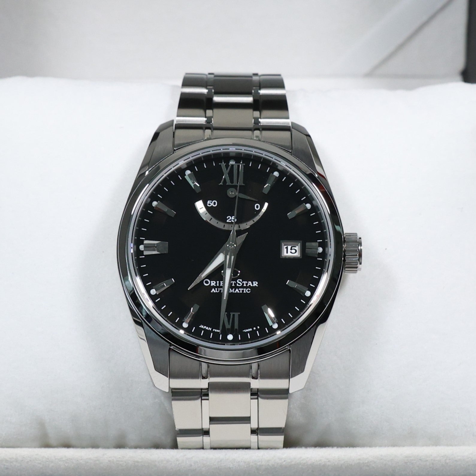 Orient Star Automatic Black Dial Stainless Steel Men's Watch RE-AU0004B00B