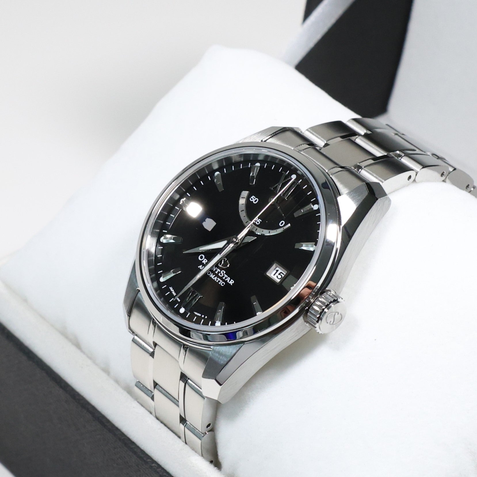 Orient Star Automatic Black Dial Stainless Steel Men's Watch RE-AU0004B00B