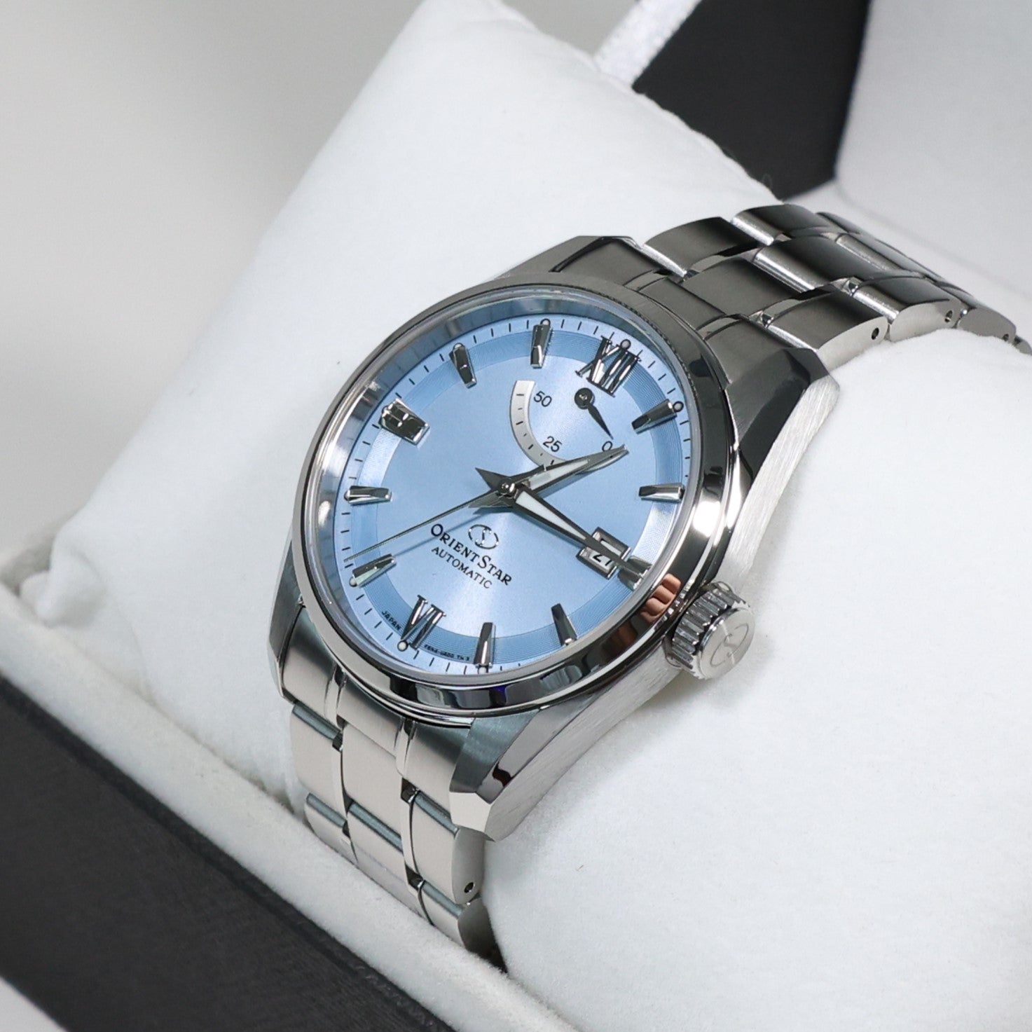 Orient Star Automatic Blue Dial Stainless Steel Mens Watch RE-AU0109L