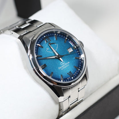 Orient Star 75TH Anniversary Teal Blue Dial Men's Watch RE-AU0114E