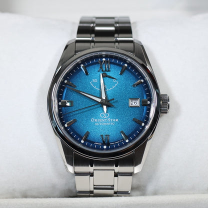 Orient Star 75TH Anniversary Teal Blue Dial Men's Watch RE-AU0114E