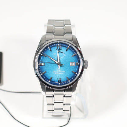 Orient Star 75TH Anniversary Teal Blue Dial Men's Watch RE-AU0114E