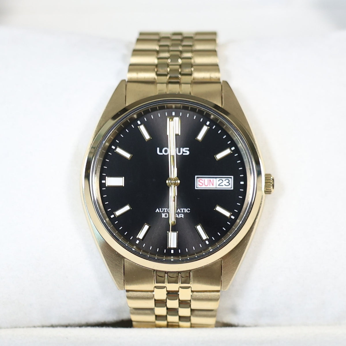Lorus Stainless Steel Gold Tone Men's Automatic Dress Watch RL434CX9