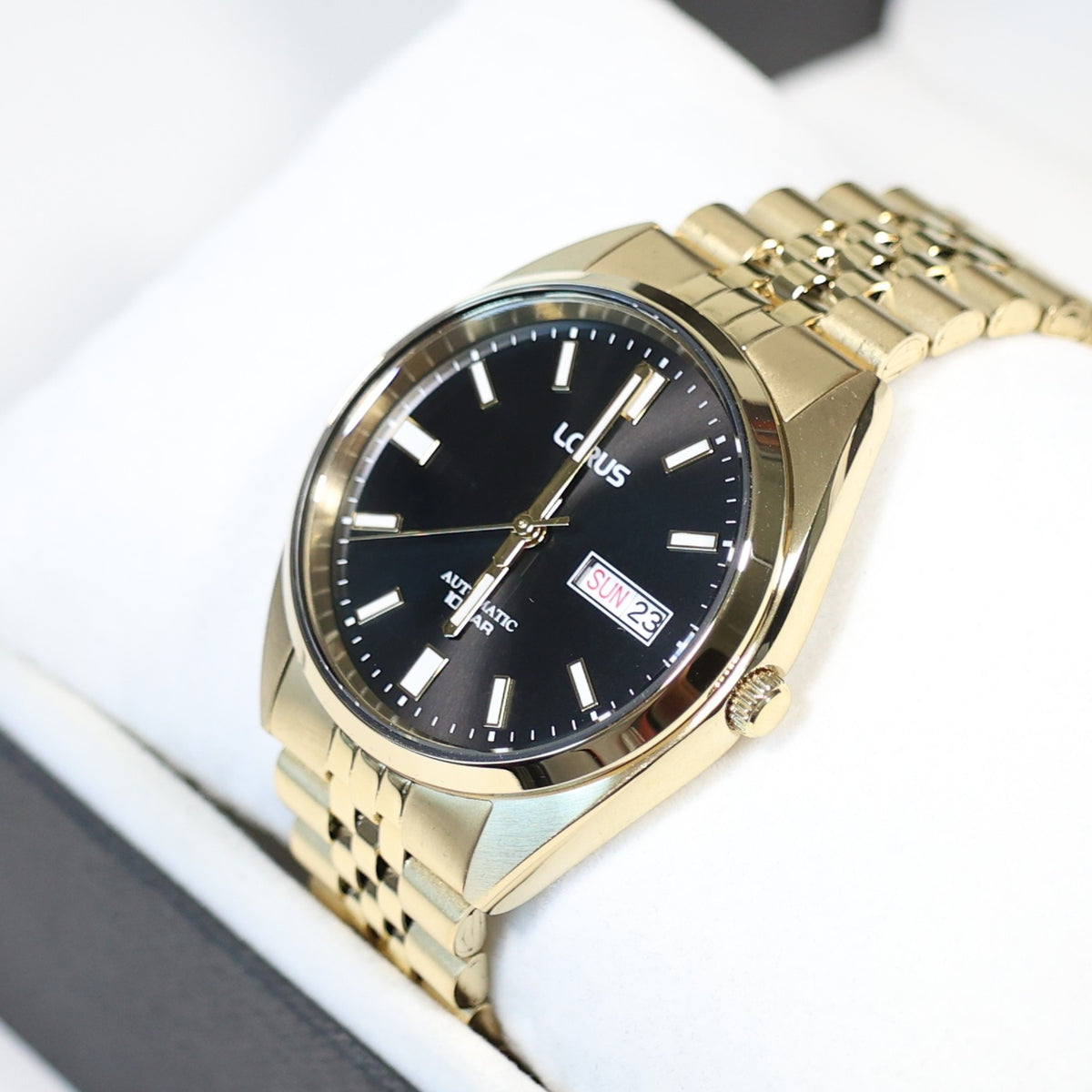 Lorus Stainless Steel Gold Tone Men's Automatic Dress Watch RL434CX9