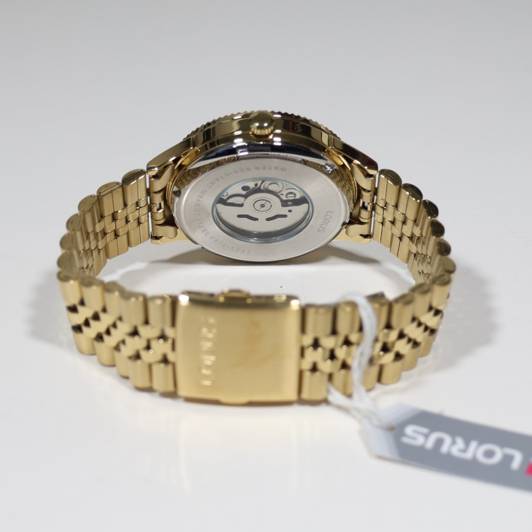 Lorus Classic Mens Gold Tone Green Dial Automatic Watch RL468AX9