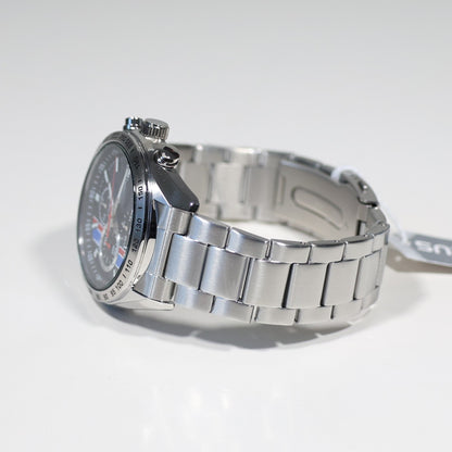Lorus Stainless Steel Blue Dial Chronograph Men's Sports Watch RM393JX9