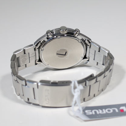 Lorus Stainless Steel Blue Dial Chronograph Men's Sports Watch RM393JX9