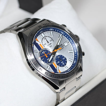 Lorus Stainless Steel Silver Dial Chronograph Men's Sports Watch RM399JX9