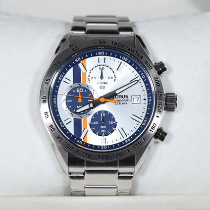 Lorus Stainless Steel Silver Dial Chronograph Men's Sports Watch RM399JX9
