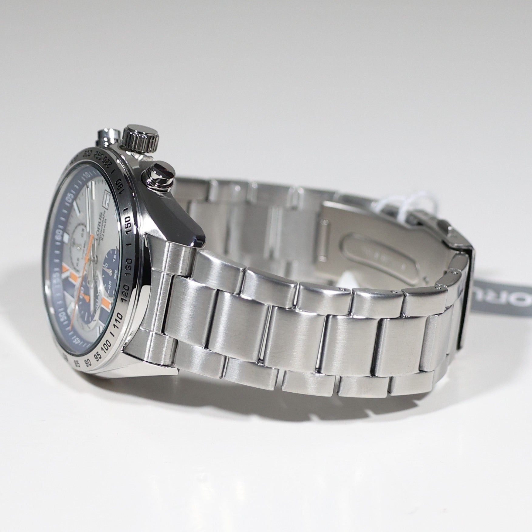 Lorus Stainless Steel Silver Dial Chronograph Men's Sports Watch RM399JX9