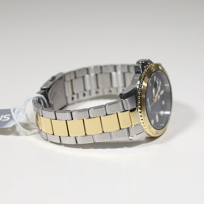 Lorus Men's Sports Two Tone Blue Dial Stainless Steel Watch RS970DX9