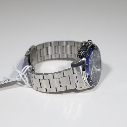 Lorus Stainless Steel Blue Dial Men's Chronograph Watch RT343JX9