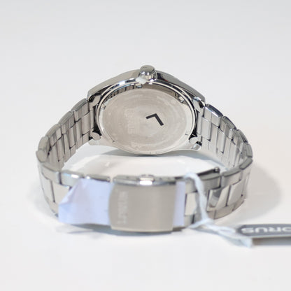 Lorus Stainless Steel Men's Blue Dial Solar Dress Watch RX329AX9
